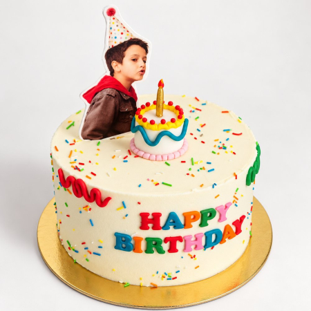 Torturi pentru adulti - Tort in frosting cu baietel si coif