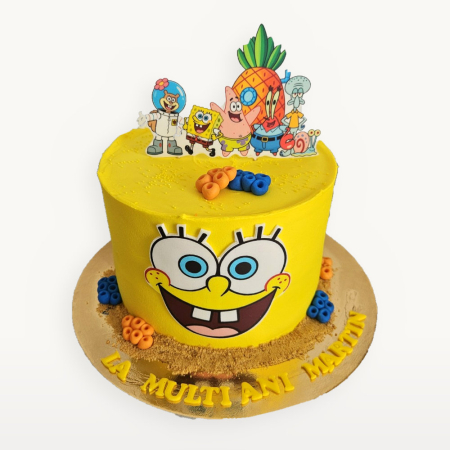 Torturi in frosting- crema - Tort in frosting Sponge Bob Martin