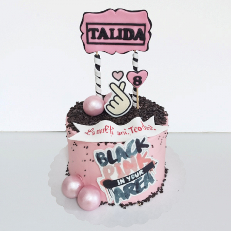 Torturi in frosting- crema - Tort in frosting Black Pink Talida