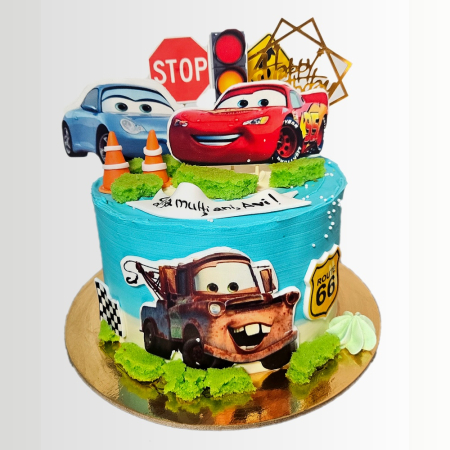 Torturi in frosting- crema pentru baieti - Tort in frosting Cars mare