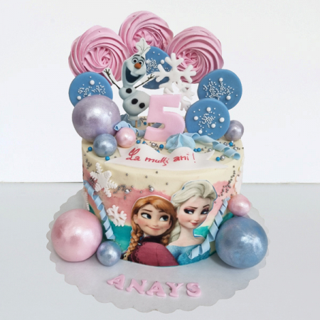 Torturi copii - Tort Frozen și Olaf în frosting