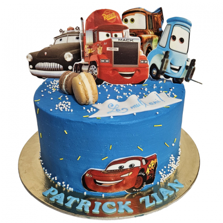 Torturi in frosting- crema pentru baieti - Tort in frosting masini Cars