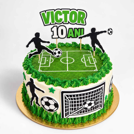Torturi pentru pasiuni - Tort in frosting fotbal Victor