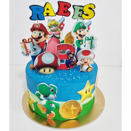 Torturi in frosting- crema pentru baieti - Tort in frosting Mario Rares