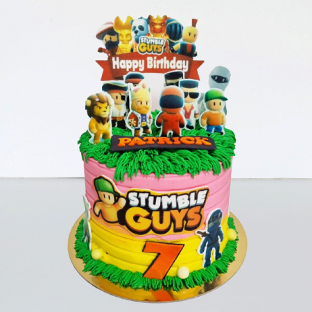 Torturi in frosting- crema pentru baieti - Tort cu Stumble Guys in frosting