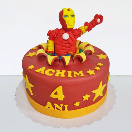 Torturi copii - Tort Iron Man in tort