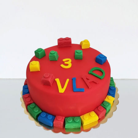 Torturi - Tort Lego rotund rosu