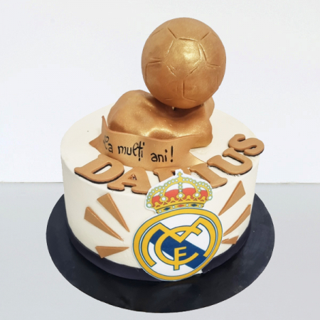 Torturi in frosting- crema pentru baieti - Tort in frosting balonul de aur