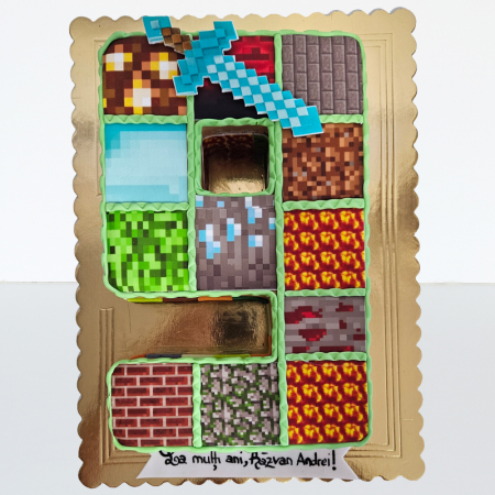 Torturi copii - Tort Minecraft cifra 9
