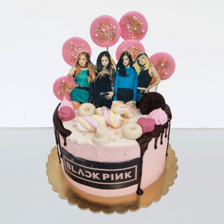 Torturi in frosting- crema - Tort Black Pink in frosting