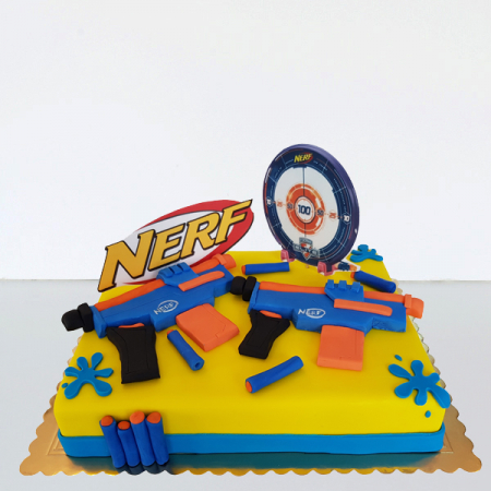 Torturi in pasta de zahar pentru baietei - Tort NERF