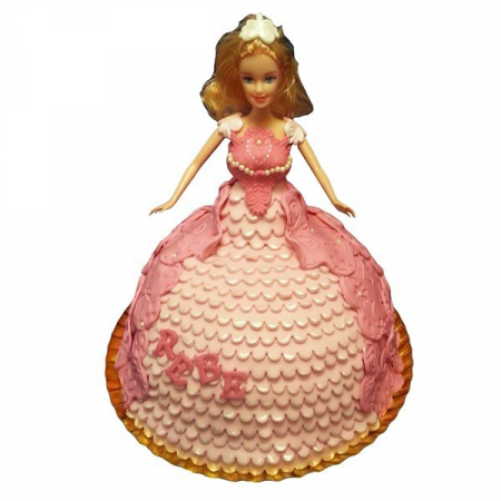 Torturi copii - Tort papusa Barbie pe roz