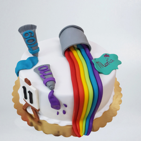 Torturi in pasta de zahar pentru fetite - Tort pastel