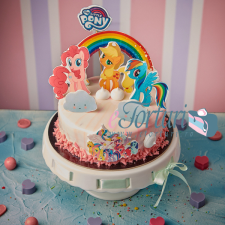 Torturi in frosting- crema pentru fetite - Tort Pony 2D in frosting