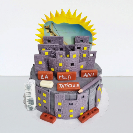 Torturi in pasta de zahar pentru baietei - Tort in frosting constructor