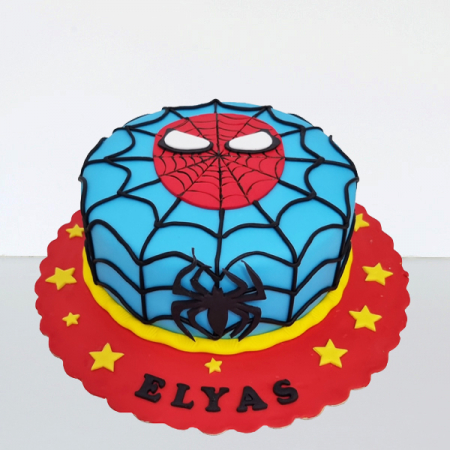 Torturi in pasta de zahar pentru baietei - Tort masca Spiderman