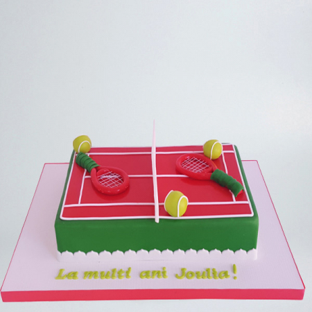 Torturi in pasta de zahar pentru baietei - Tort teren de tenis
