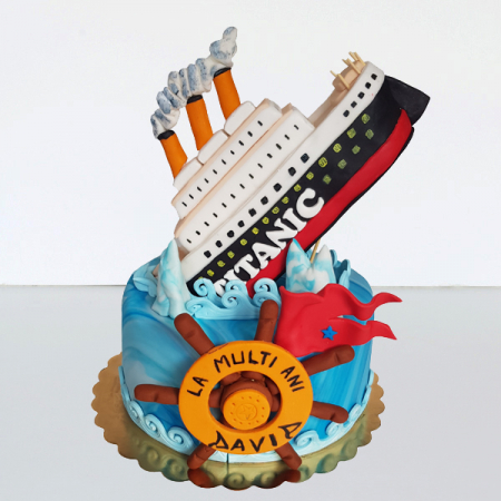 Torturi in pasta de zahar pentru fetite - Tort Titanic