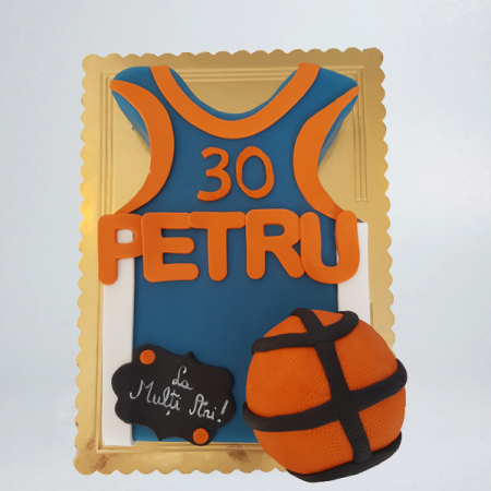Torturi pentru adulti - Tort tricou si minge de baschet