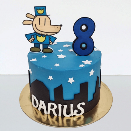 Torturi in frosting- crema pentru baieti - Tort in frosting cu Dogman