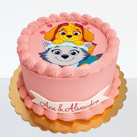 Tortulețe 1.7 kg - 2 kg - Tortulet in frosting cu catelusi