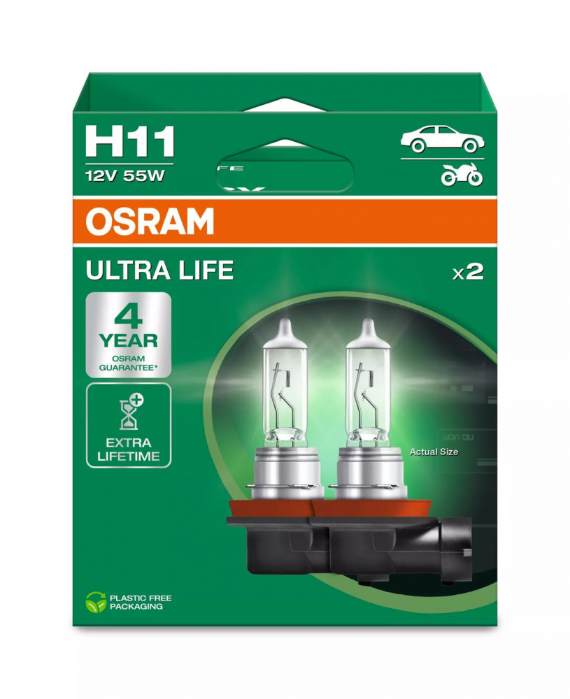 Bec Halogen Osram Ultra Life H11 | 12V - PGJ19-2 - Set 2 buc [1]
