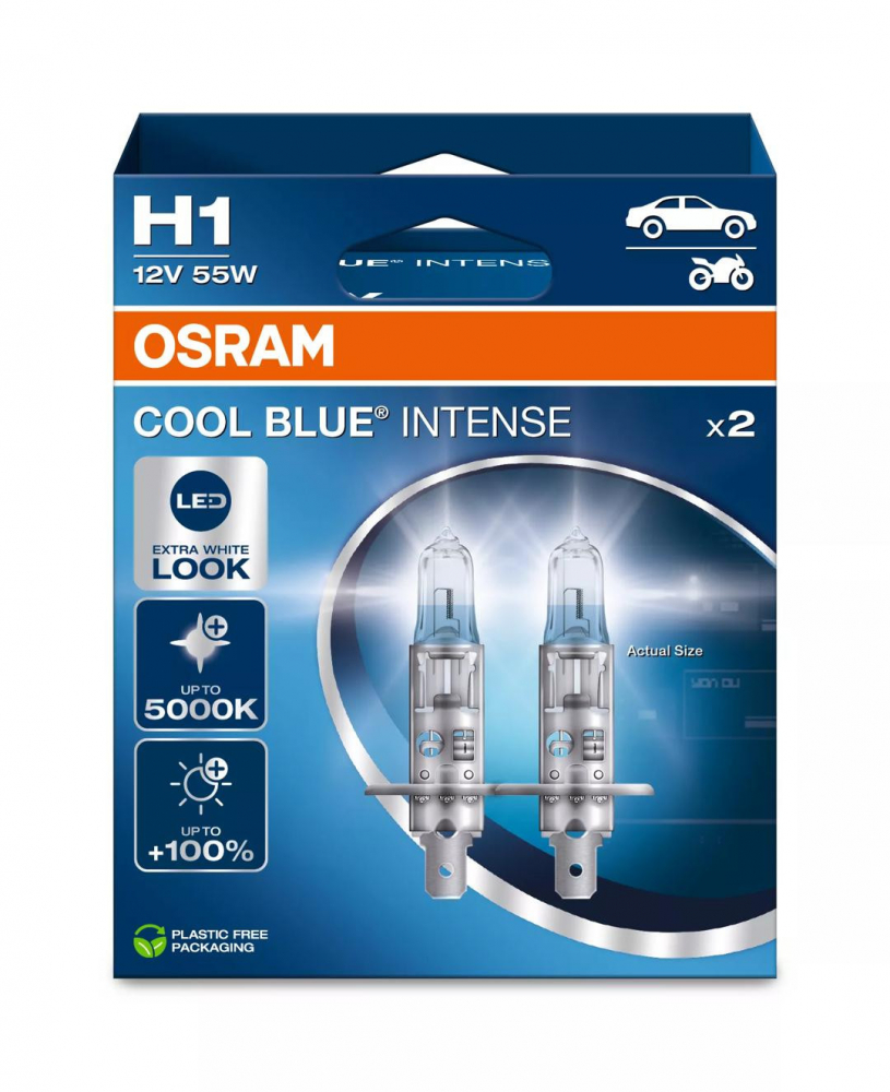 Bec Osram Cool Blue Intense H1 55W 12V P14.5s Set 2 buc [1]