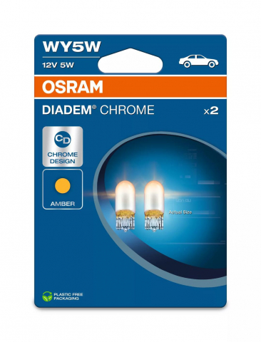 Becuri - Bec Osram Diadem Chrome WY21W 12V 5W W2.1X9.5D Set 2 buc