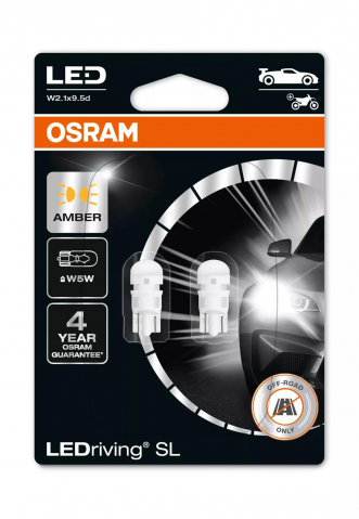 Becuri - Bec Osram LEDriving SL W5W Galben | 12V - W2.1x9.5d - Set 2 buc (Off-Road)