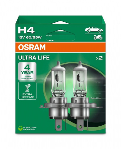 Becuri - Bec Osram Ultra Life H4 12V 60/55W Set 2 buc