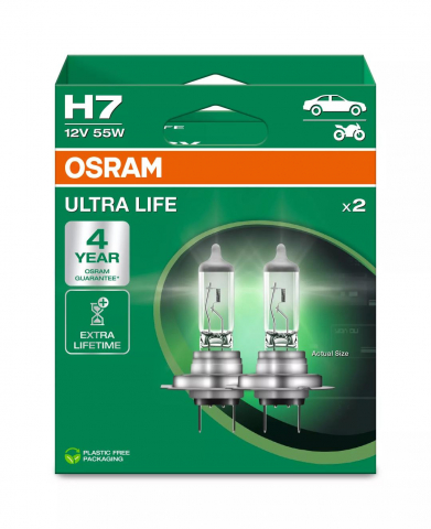 Becuri - Bec Osram Ultra Life H7 12V 55W Set 2 buc