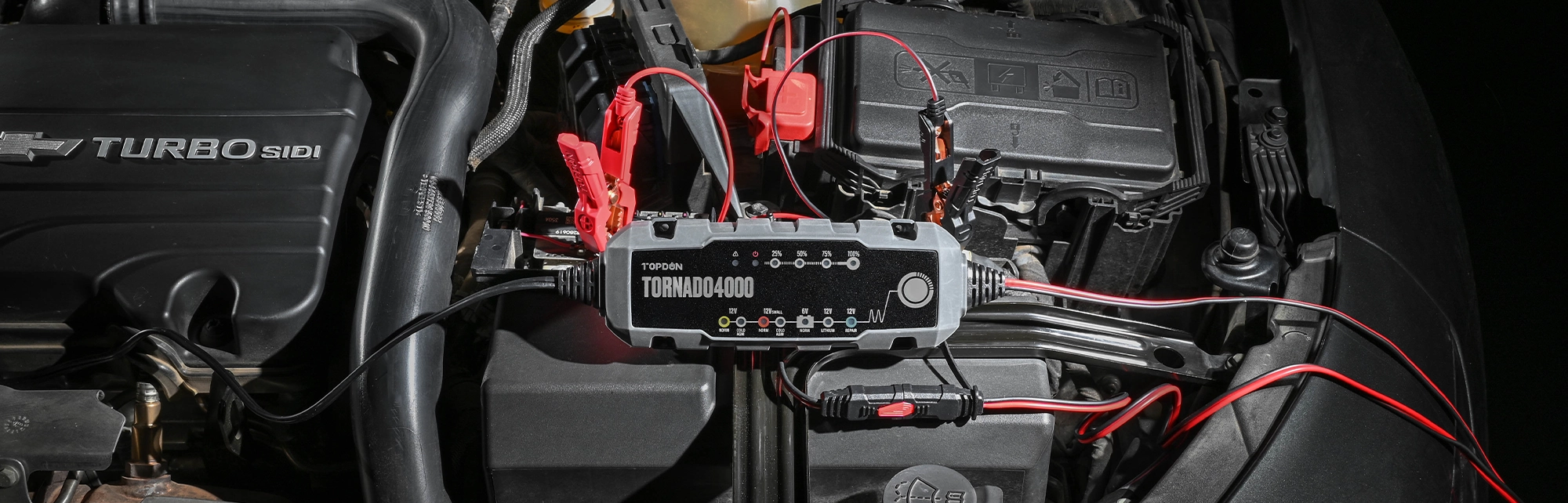 Redresor Inteligent pentru Baterii Auto de 6V și 12V - Tornado4000 