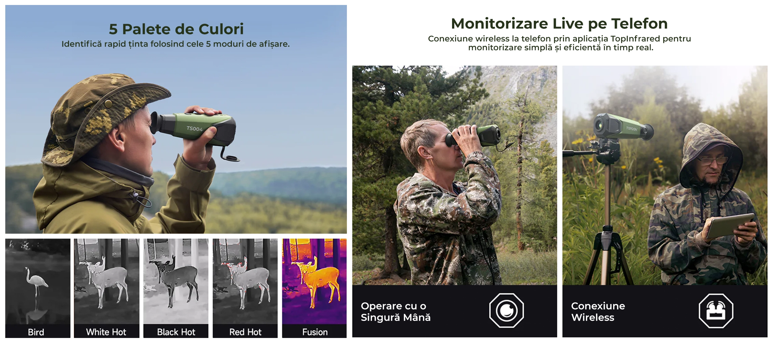Caracteristici Monoclu Termoviziune Topdon TS004