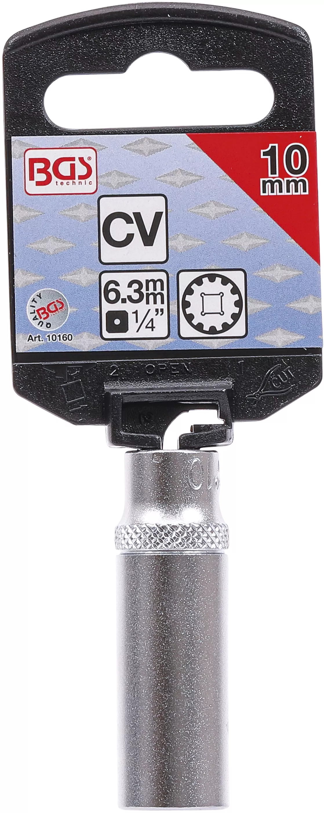 Cheie tubulara Gear Lock, lunga | 6,3 mm (1/4") | 10 mm [3]