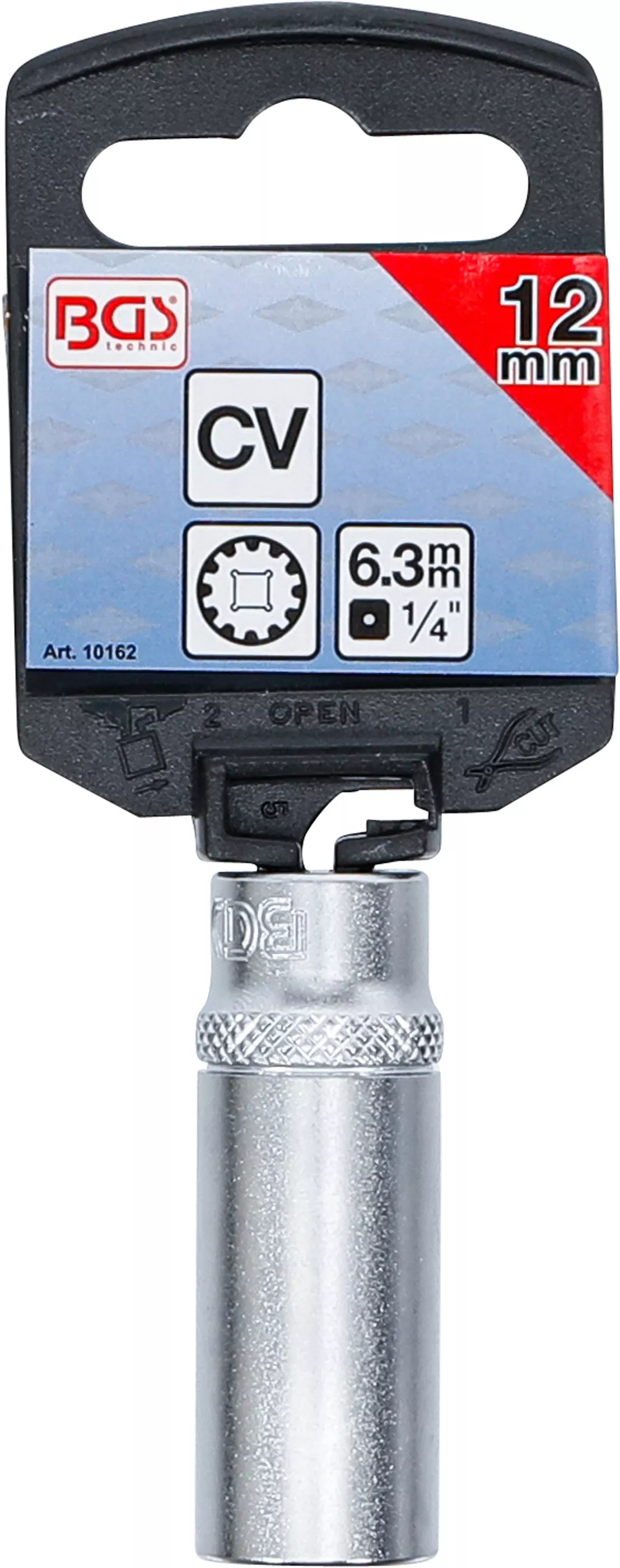 Cheie tubulara Gear Lock, lunga | 6,3 mm (1/4") | 12 mm [3]