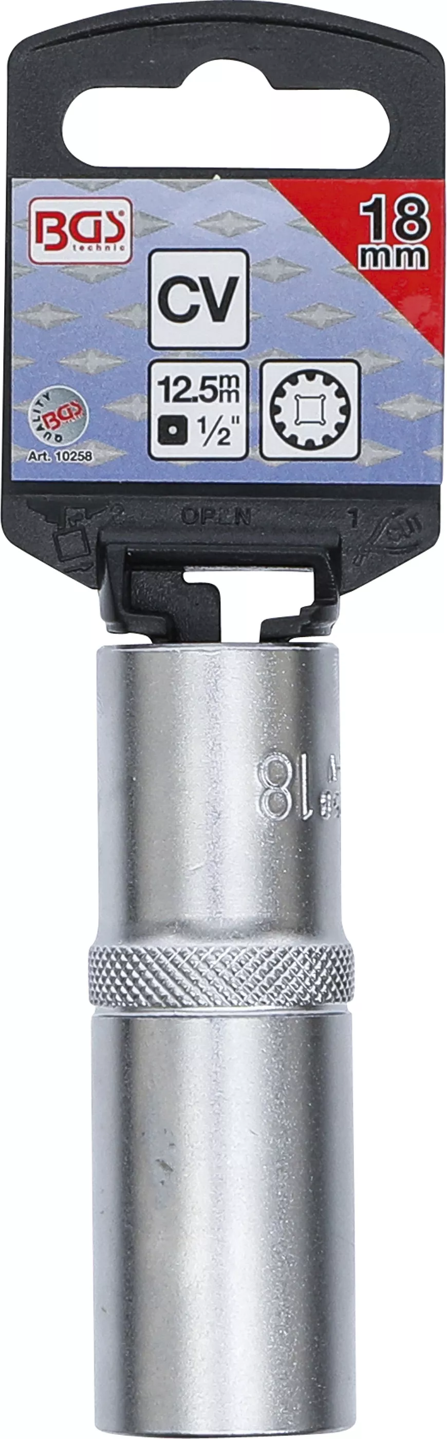 Cheie tubulara Gear Lock, lunga | 12,5 mm (1/2") | 18 mm [3]
