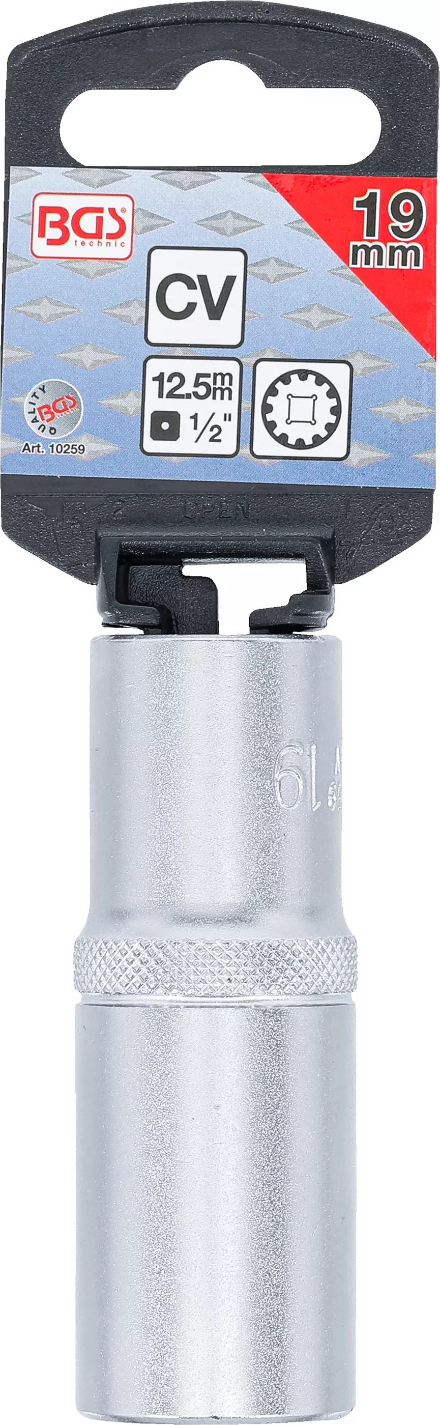 Cheie tubulara Gear Lock, lunga | 12,5 mm (1/2") | 19 mm [3]