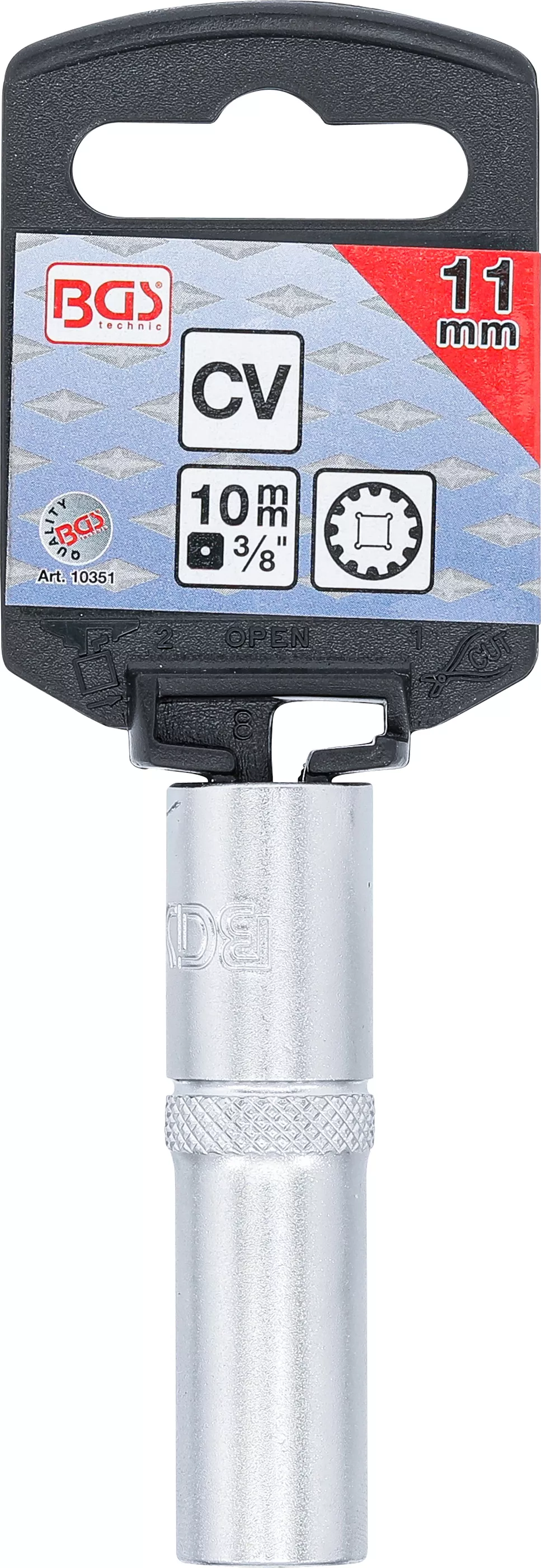 Cheie tubulara Gear Lock, lunga | 10 mm (3/8") | 11 mm [3]