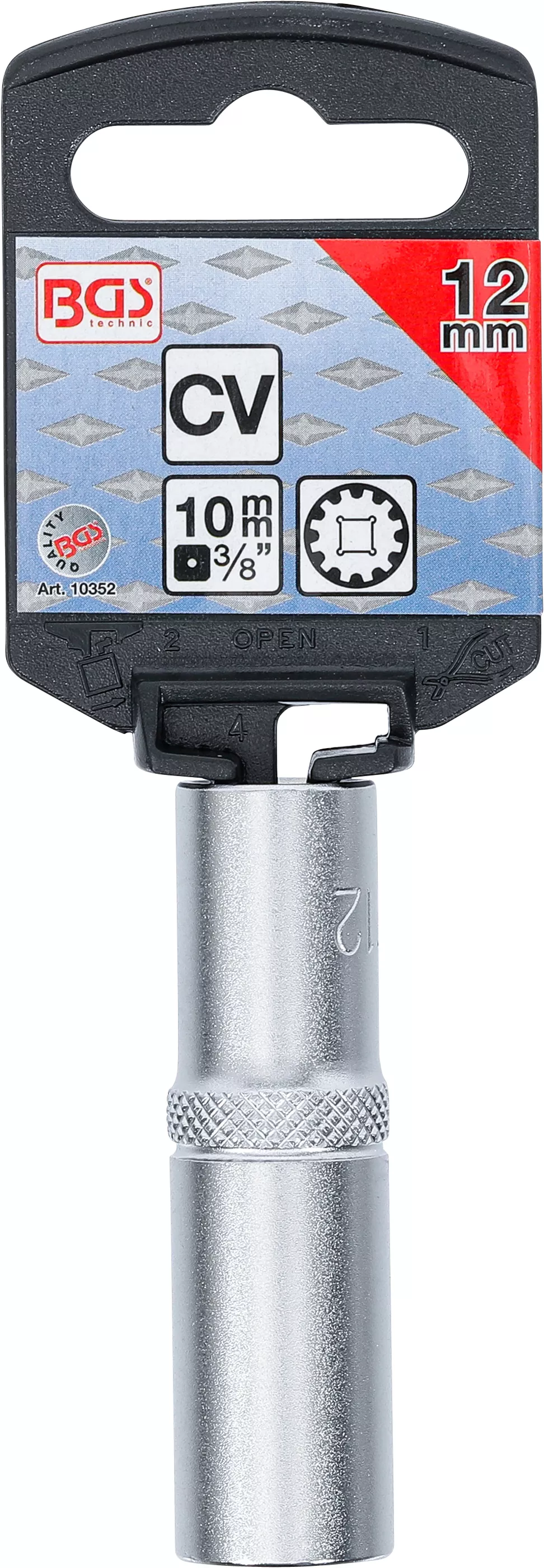 Cheie tubulara Gear Lock, lunga | 10 mm (3/8") | 12 mm [3]