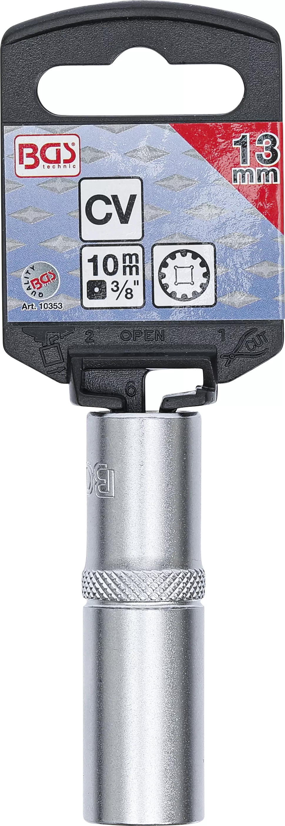 Cheie tubulara Gear Lock, lunga | 10 mm (3/8") | 13 mm [3]