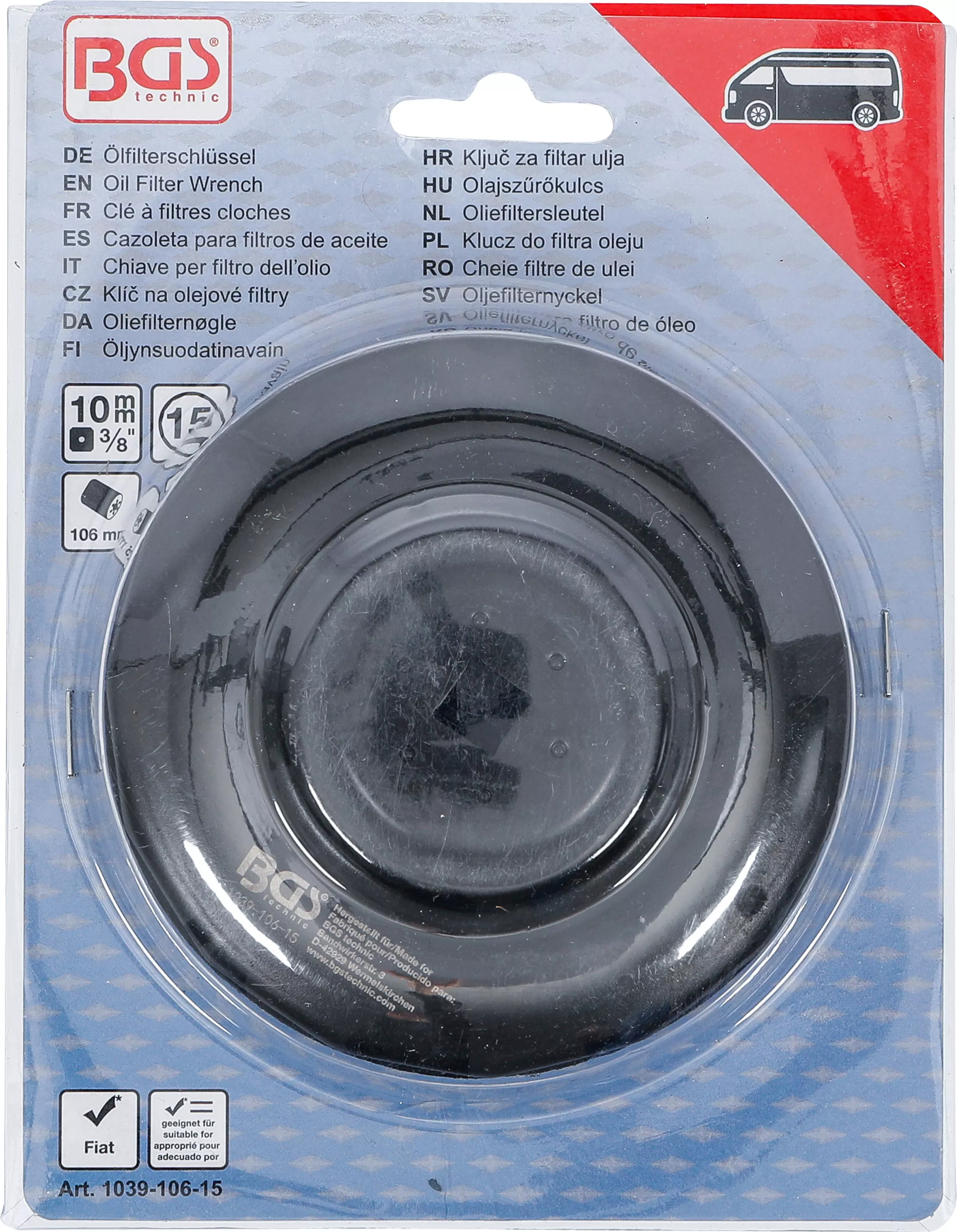 Cheie filtre de ulei | 15 laturi | o 106 mm | pentru Fiat Ducato [4]