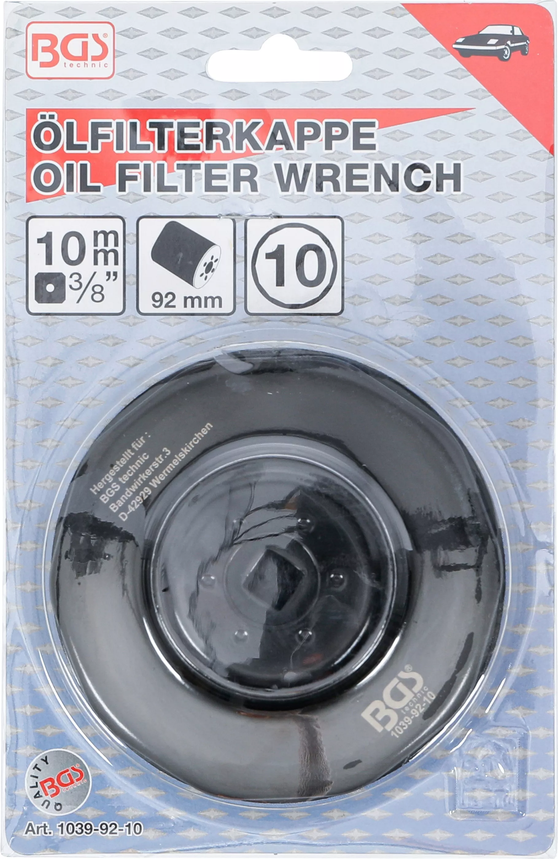 Cheie filtre de ulei | 10 laturi | o 92 mm | pentru Fiat, Lancia [4]
