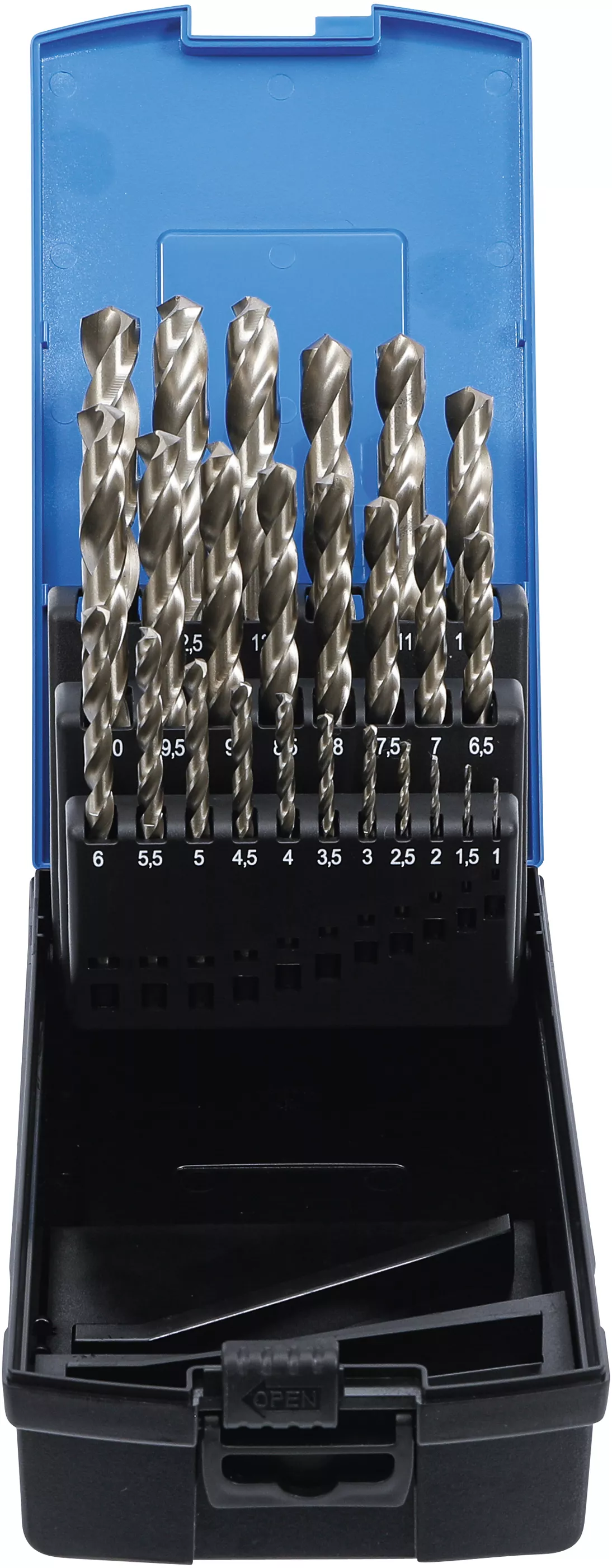 Unelte de mână - Set burghie spiralate HSS | 1 - 13 mm | 25 piese