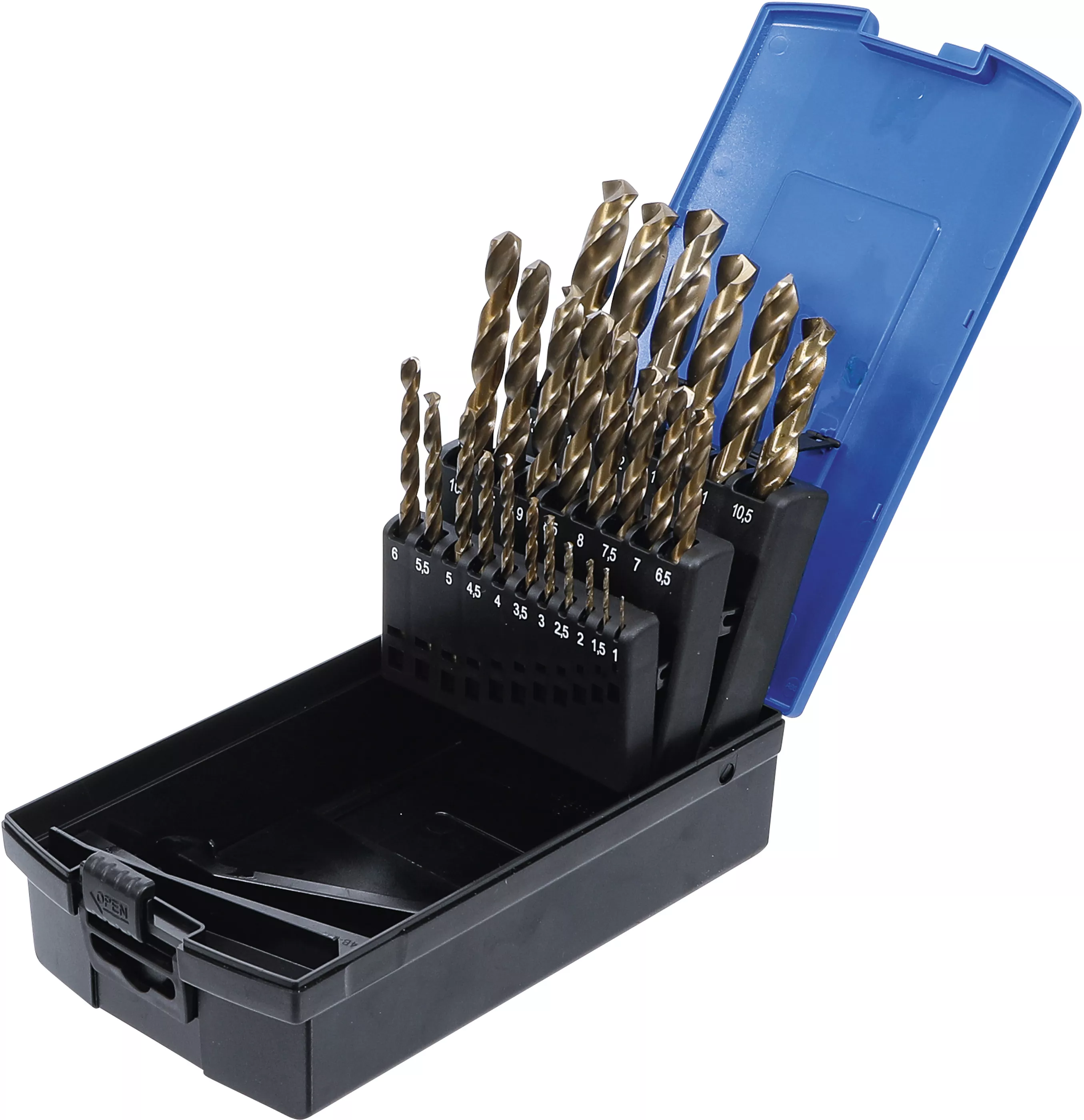 Set burghie spiralate | HSS-G M35 otel cu cobalt | 1 - 13 mm | 25 piese [3]