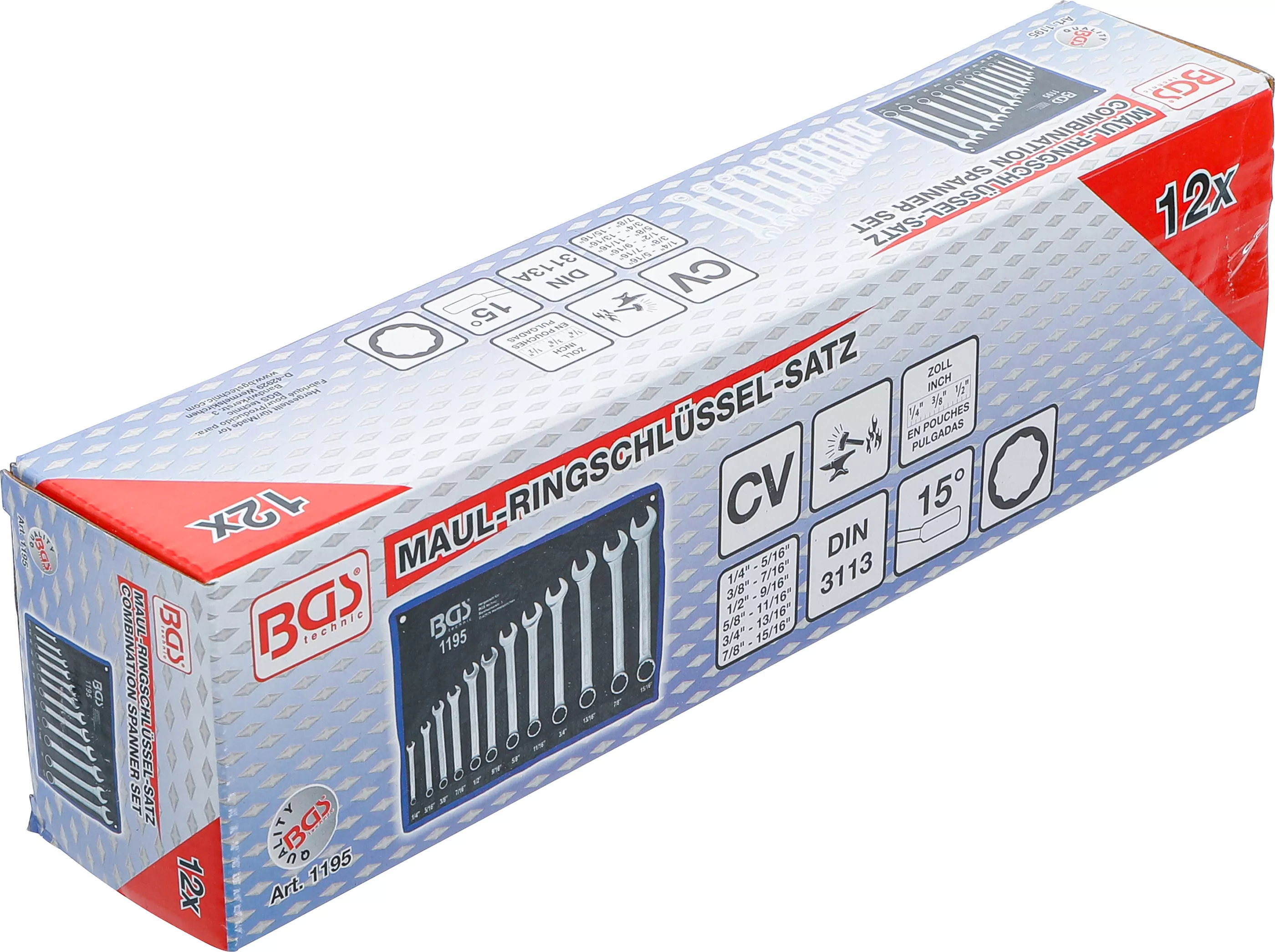 Set chei combinate | Marimi in toli | 1/4" - 15/16" | 12 piese [9]