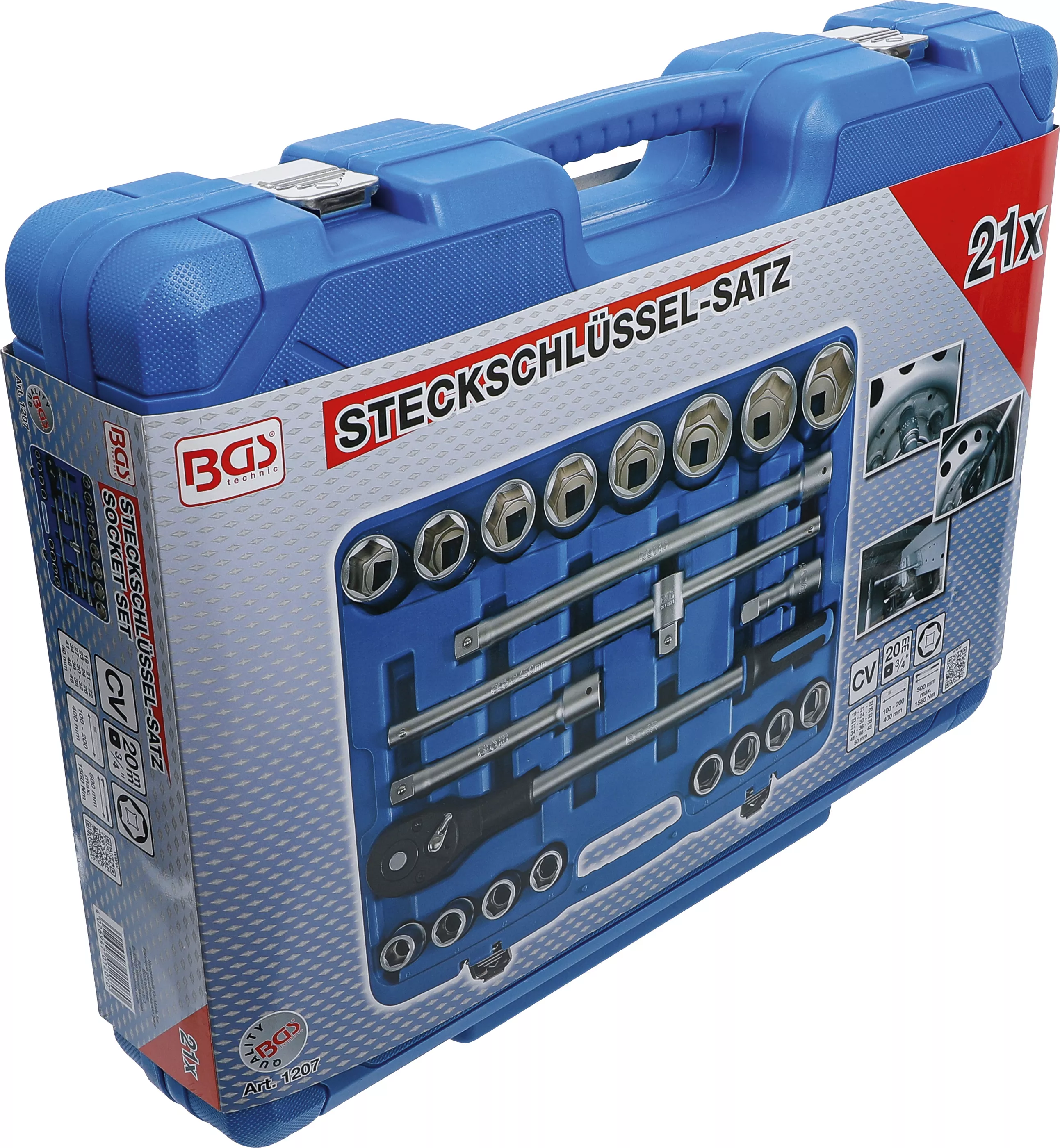 Set chei tubulare | Antrenare 20 mm (3/4") | 21 piese [8]