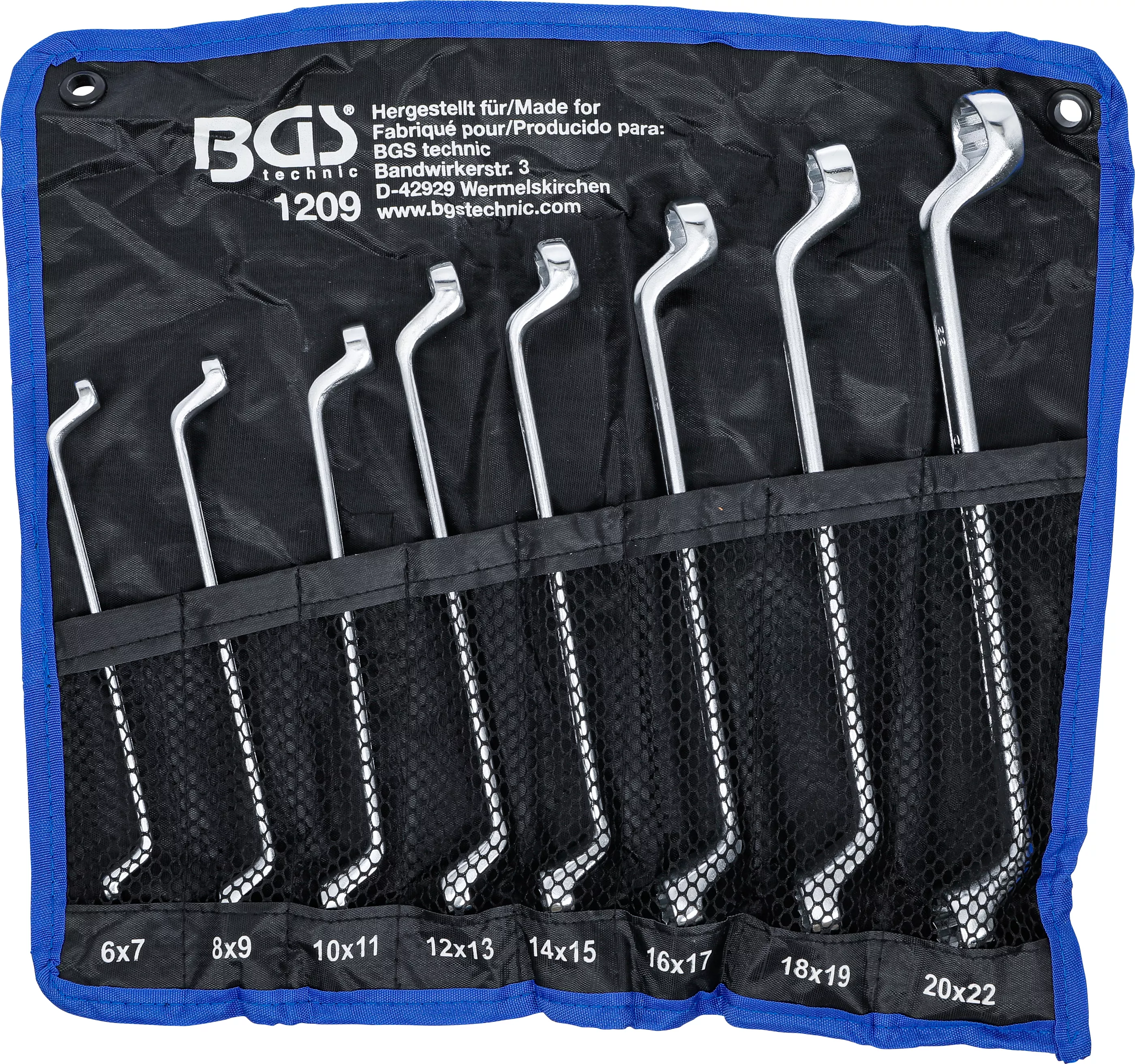 Set chei inelare duble | cotite | 6 x 7 - 20 x 22 mm | 8 piese [6]