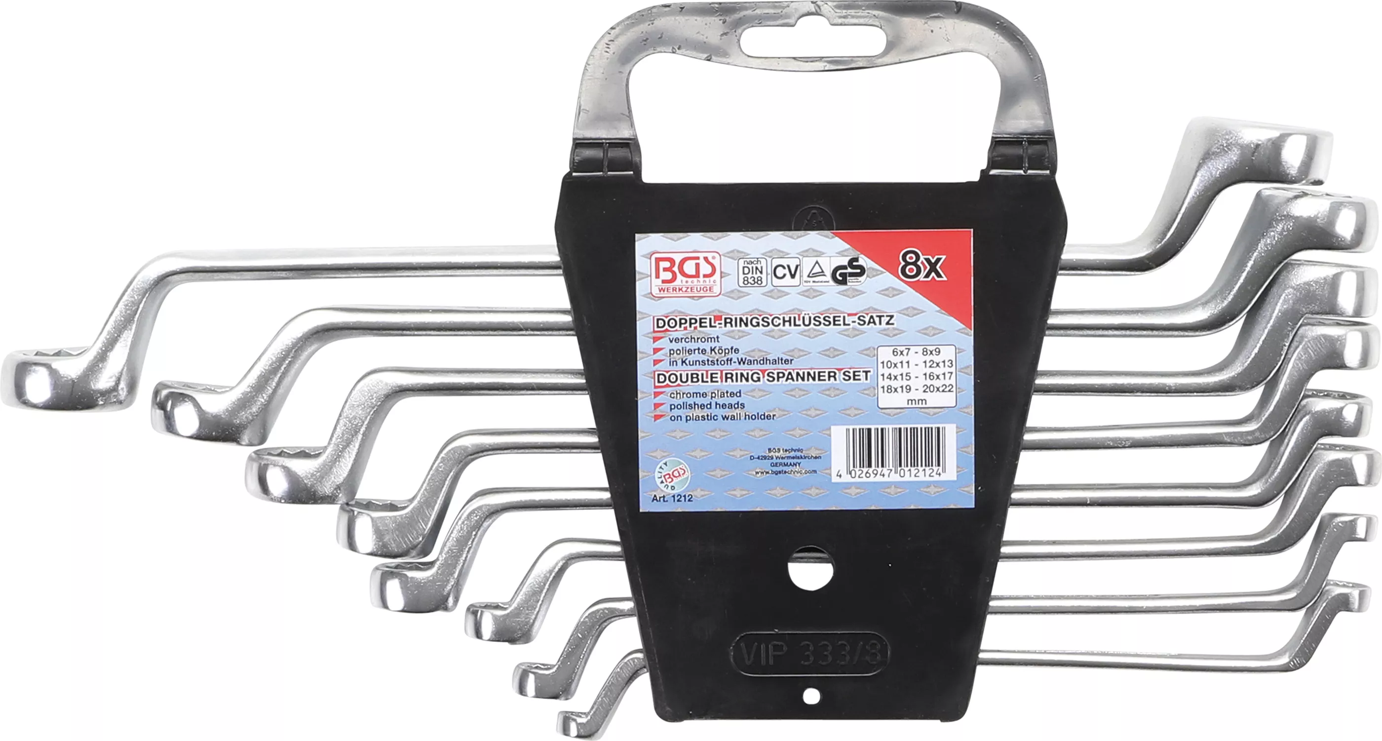 Set chei inelare duble | cotite | 6 x 7 - 20 x 22 mm | 8 piese [2]