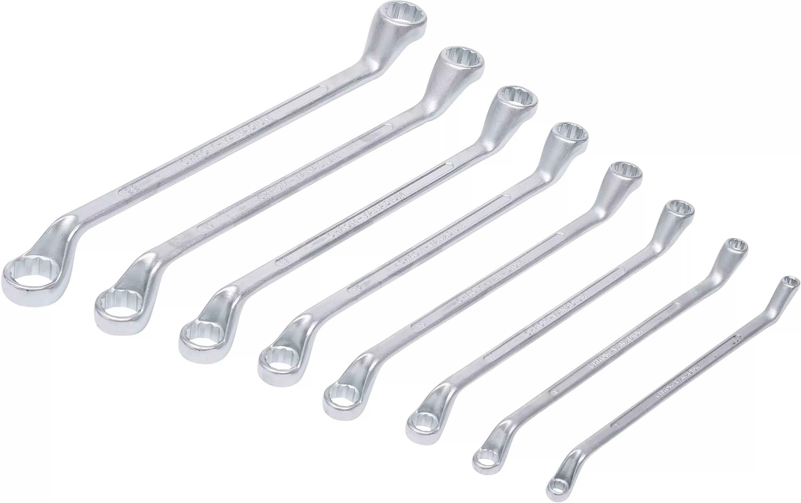 Set chei inelare duble | cotite | 6 x 7 - 20 x 22 mm | 8 piese [1]