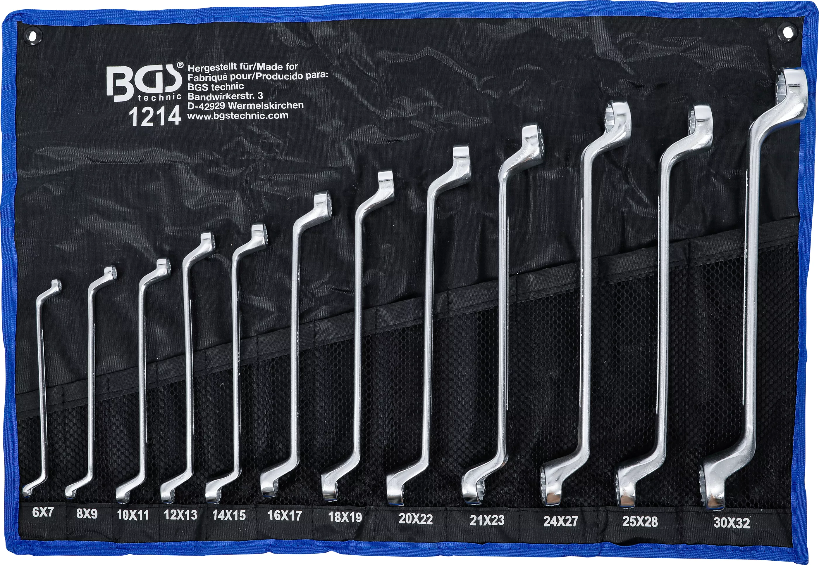 Set chei inelare duble | cotite | 6 x 7 - 30 x 32 mm | 12 piese [1]
